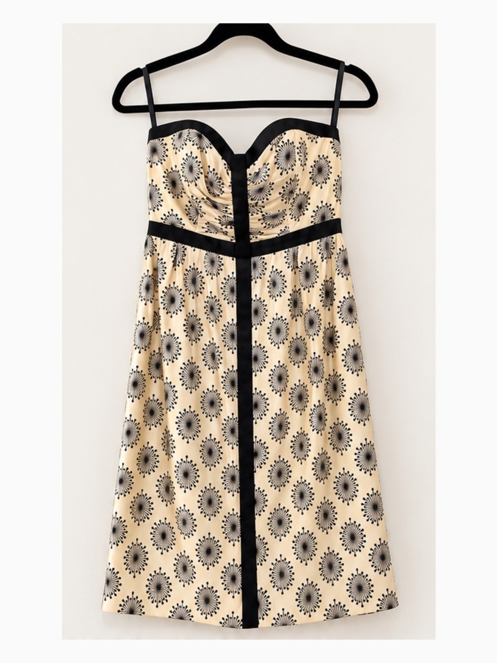 Milly New York Ivory & Black Starburst Print Cocktail Dress Size 4